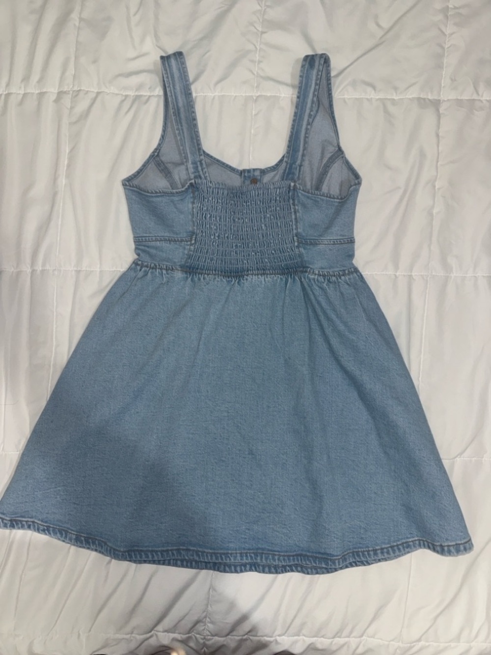 2 for 25! AE Corset Button-Up Denim Mini Dress - Picture 3 of 3